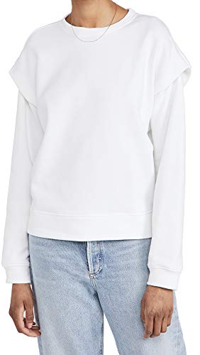 Pistola Denim Women’s Lenora Sweatshirt, Le Blanc, White, L | The Storepaperoomates Retail Market - Fast Affordable Shopping
