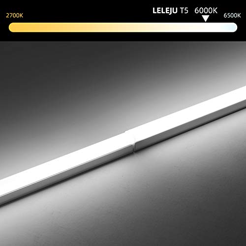 LELEJU LED Under Cabinet Lighting, 1FT, 5W, 6000K, 500lm, T5 Integrated Single Fixture, Under Counrer Lights for Kitchen, Corded Electric with ON/Off Switch (Pack of 4) | The Storepaperoomates Retail Market - Fast Affordable Shopping