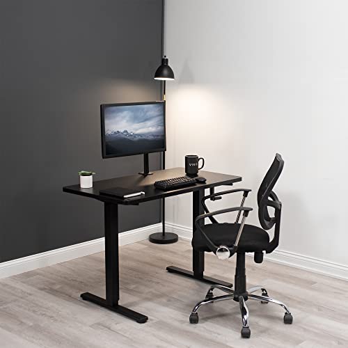 VIVO Manual Height Adjustable 43 x 24 inch Stand Up Desk, Vintage Brown Solid One-Piece Table Top, Black Frame, Standing Workstation with Hand Crank, DESK-KIT-CB4N | The Storepaperoomates Retail Market - Fast Affordable Shopping