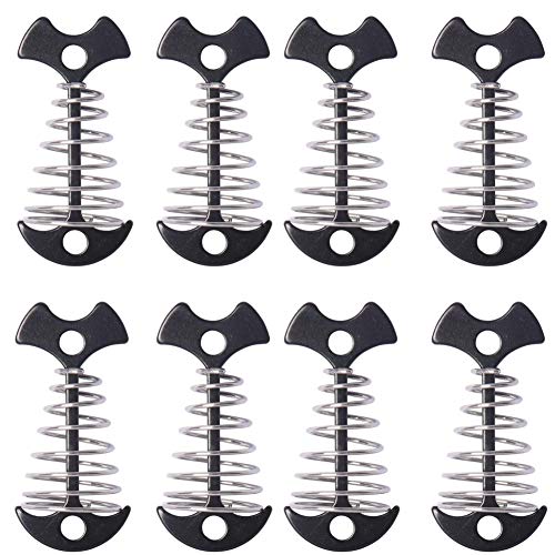 Anmei Deck Anchor Pegs, Windproof Aluminium Alloy Fishbone Tent Stakes with Spring Buckle, Portable Wind Rope Anchor, Camping Tent Nail | The Storepaperoomates Retail Market - Fast Affordable Shopping