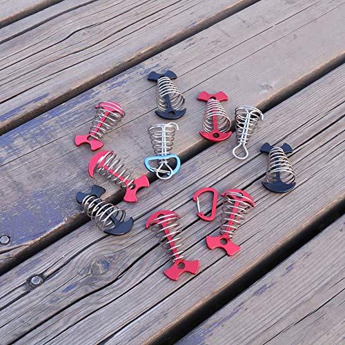 Anmei Deck Anchor Pegs, Windproof Aluminium Alloy Fishbone Tent Stakes with Spring Buckle, Portable Wind Rope Anchor, Camping Tent Nail | The Storepaperoomates Retail Market - Fast Affordable Shopping