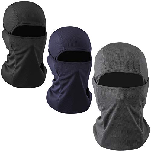 Balaclava Face Covering UV Protection Dustproof Windproof Soft and Stretch Ski Face Cover for Men Women Skiing Cycling Motorcycle Running Outdoor (Black, Gray, Navy Blue,3 Pieces) | The Storepaperoomates Retail Market - Fast Affordable Shopping