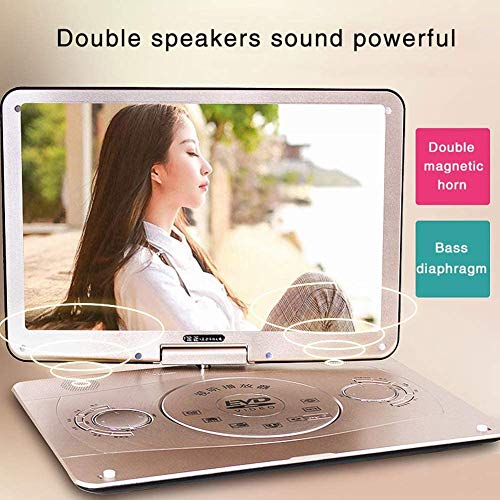 FFLLAS 18″ Portable DVD,3D Portable EVD Player Ultra-Thin High-Definition Display Built-in Battery, Remote Control Support USB/SD Card/TV/External Speaker Long Car Travel/Home/Hospital | The Storepaperoomates Retail Market - Fast Affordable Shopping