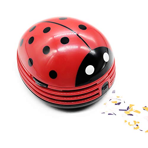 LEKAI 1PCS Ladybug Shaped Mini Cute Vacuum Cleaner Portable Corner Desk Vacuum Cleaner Dust Sweeper for Home and Office | The Storepaperoomates Retail Market - Fast Affordable Shopping
