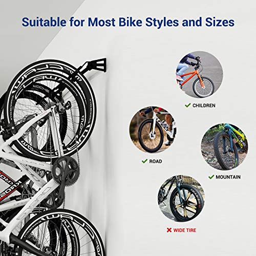 FLEXIMOUNTS 4-Bike Storage Rack for Garage, Heavy-Duty Wall Mount Hanger for Home & Garage, Holds Up to 200lbs | The Storepaperoomates Retail Market - Fast Affordable Shopping