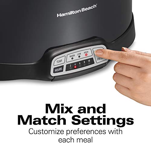 Hamilton Beach Wave Crusher Blender, Grey & Black (58163) & Beach Portable 7-Quart Programmable Slow Cooker With Lid Latch Strap for Easy Transport, Dishwasher-Safe Crock, Black (33474) | The Storepaperoomates Retail Market - Fast Affordable Shopping