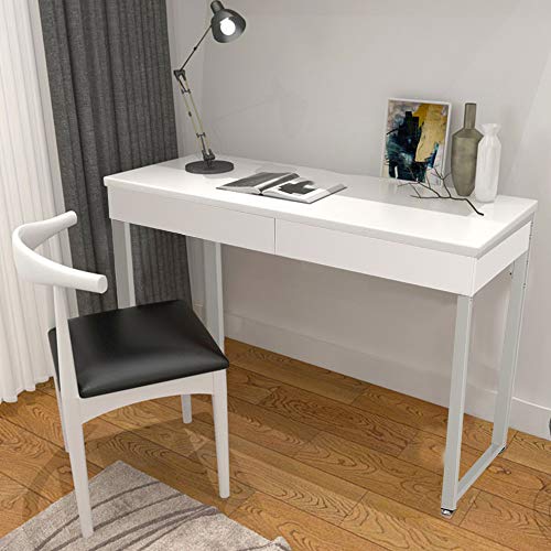 MorNon Vanity Desk with 2 Drawers 47″ Computer Writing Desk Modern Bedroom Makeup Table Home Office Desk | The Storepaperoomates Retail Market - Fast Affordable Shopping