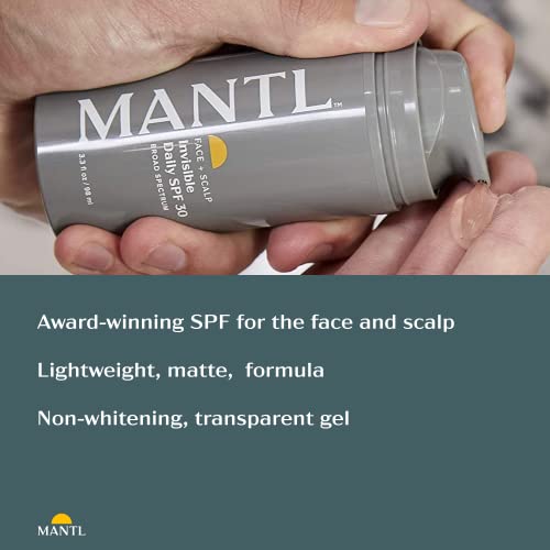 MANTL I Invisible Daily SPF 30 Broad Spectrum I Face Sunscreen, Clear Formula, No Shine, No Streaks, No Whitening SPF Moisturizer I 90 Day Supply | The Storepaperoomates Retail Market - Fast Affordable Shopping