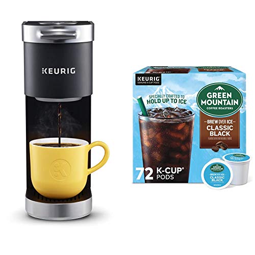Keurig K-Mini Plus Coffee Maker with Green Mountain Coffee Roasters Brew Over Ice Classic Black, 72 Count | The Storepaperoomates Retail Market - Fast Affordable Shopping