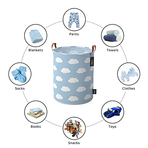 Large Laundry Hamper for Dirty Clothes, Cloths & Towels | Tall, Big Basket for Extra Loads | XL Size, Sturdy, Collapsible, Portable & Waterproof | Cute, Modern | Kids, Nursery, Girls, Baby (2 Baskets) | The Storepaperoomates Retail Market - Fast Affordable Shopping
