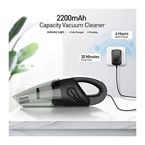 QAZXS Portable Hand Held Vacuum Cordless Dual-Charge Mode with LED Light，Lightweight Wet Dry Car Vacuum Cleaner for Home, Car and Pet 0325 | The Storepaperoomates Retail Market - Fast Affordable Shopping