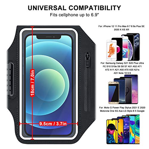 ykooe Waterproof Phone Holder Armband for Samsung Galaxy S21,S20,Plus,Ultra,FE,S10,S9,A11,A21,A51,A71 Universal Men Women Arm Bands Case with Adjustable Strap for Jogging Walking | The Storepaperoomates Retail Market - Fast Affordable Shopping
