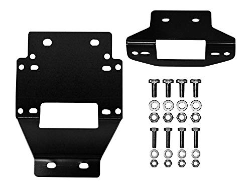 SuperATV Winch Mounting Plate for 2011-2014 Polaris RZR XP 900 | 2012-2014 RZR XP 4 900 | Used for 3500 lb. Winch | Compatible with Many OEM and Aftermarket Winches