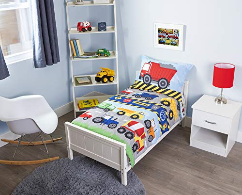 The Fun House Toddler 4pc Contruction Area Bed Set, Multicolor | The Storepaperoomates Retail Market - Fast Affordable Shopping