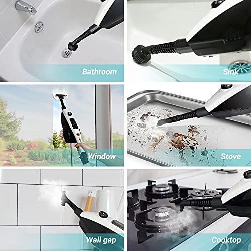 AIPER SMART Steam Mop 11 in 1 Multifunctional Detachable Handheld Steam Cleaner with 550ML Water Tank & Adjustable Steam Level, 2pcs Mop Pads for Hardwood Floor, Tiles, Carpet, Kitchen Marble, etc | The Storepaperoomates Retail Market - Fast Affordable Shopping