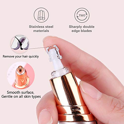 Eyebrow Hair Remover Replacement Heads: Compatible with Finishing Touch Flawless Women Eyebrow Hair Remover Trimmer Blades Painless, with Cleaning Brush, As Seen On TV 18K Gold-Plated Gold 6 Count | The Storepaperoomates Retail Market - Fast Affordable Shopping