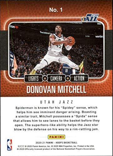 2020-21 NBA Hoops Lights Camera Action #1 Donovan Mitchell Utah Jazz Official Panini Basketball Trading Card | The Storepaperoomates Retail Market - Fast Affordable Shopping