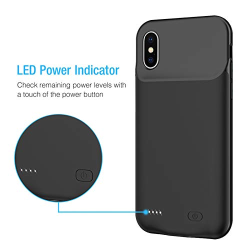 Battery Case for iPhone Xs Max, Enhanced 10000mAh Protective Portable Charging Case Rechargeable Extended Battery Pack Compatible with iPhone Xs Max (6.5 inch) Charger Case (Black) | The Storepaperoomates Retail Market - Fast Affordable Shopping