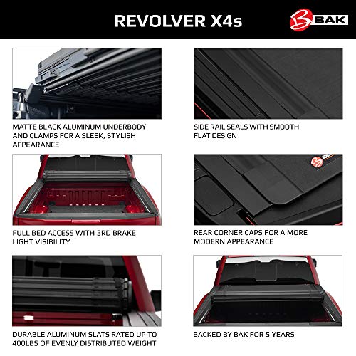 BAK Revolver X4s Hard Rolling Truck Bed Tonneau Cover | 80330 | Fits 2017 – 2023 Ford F-250/350 Super Duty 6′ 10″ Bed (81.9″) | The Storepaperoomates Retail Market - Fast Affordable Shopping