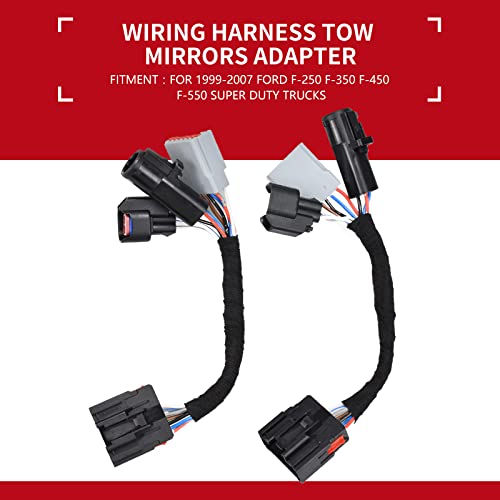 GWNOWZZET 2 Pcs Tow Mirrors Adapter for Ford F250 F350 F450 F550 Super Duty Truck 1999-2007 Mirrors Conversion Harness Wiring Connector | The Storepaperoomates Retail Market - Fast Affordable Shopping