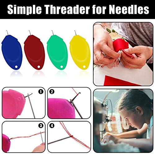 Needle Threaders TOOVREN 12 PCS Needle Threader Tool for Hand Sewing and Sewing Machine Simple Needle Threaders for Embroidery, Threaders for Sewing Needle Threader for Small Eyes Needle(Random Color) | The Storepaperoomates Retail Market - Fast Affordable Shopping