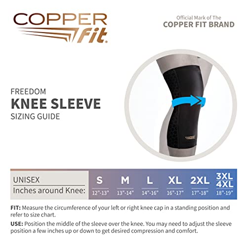 Copper Fit Freedom Knee Compression Sleeve, Small | The Storepaperoomates Retail Market - Fast Affordable Shopping