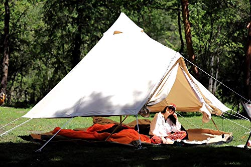Outdoor Waterproof Family Glamping Yurt Cotton Canvas Bell Tent for Event Wedding Party (Diameter 5M) | The Storepaperoomates Retail Market - Fast Affordable Shopping