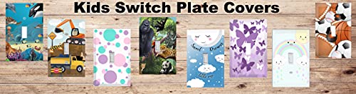 Kids Sports Decor Light Switch Cover Plate Soccer, Football, Baseball, Hockey Decorative Nursery Teen Toddler Room Bedroom Bathroom Playroom DIY Wall Decoration (Sports) | The Storepaperoomates Retail Market - Fast Affordable Shopping