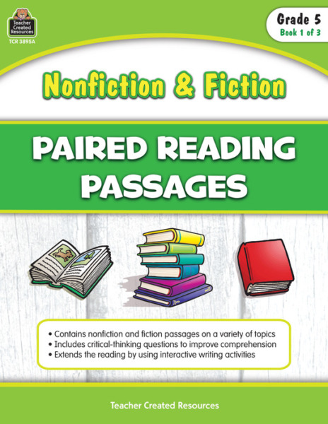 Nonfiction and Fiction Paired Reading Passages – Grade 5 (Book 1)