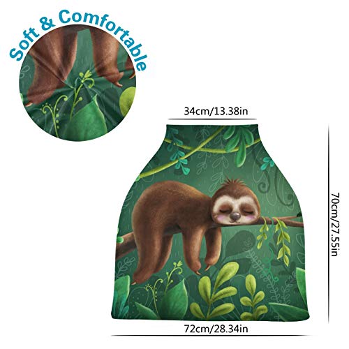 Baby Car Seat Covers Canopies for Boys Girls Cute Sloth Infant Stroller Cover Nursing Cover Breastfeeding Scarf Warm Windproof | The Storepaperoomates Retail Market - Fast Affordable Shopping