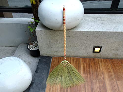Handmade Asian Broom Natural Bamboo Wood Broomstick for Sweeping, RED or Blue Thai Grass Woven Design Corn Broom & Cover Set | The Storepaperoomates Retail Market - Fast Affordable Shopping