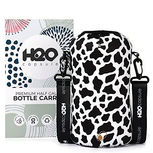 H2O Capsule Half Gallon Water Bottle Holder with Phone Storage (Bottle Not Included) – Neoprene Water Bottle Carrier with Shoulder Strap – Insulator Cover Sleeve for Large 74oz Drink Bottle, Cowbell | The Storepaperoomates Retail Market - Fast Affordable Shopping