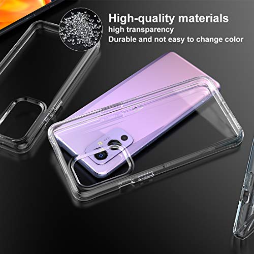 Clear Protective Case for Oneplus 9 Case Shockproof [Hard PC Back+Soft TPU Bumper] [Anti-Yellowing] [Support Wireless Charging] Protective Phone Case Cover for Oneplus 9, Transparent Clear | The Storepaperoomates Retail Market - Fast Affordable Shopping