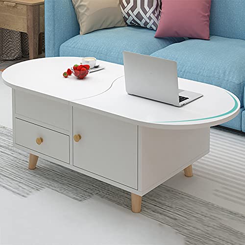 Wood Lift Top Coffee Table with Hidden Compartment,Side Drawer,Lift Tabletop Dining Table for Home, Living Room &Office | The Storepaperoomates Retail Market - Fast Affordable Shopping