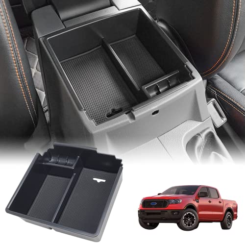 Vesul Center Console Organizer Compatible with Ford Ranger 2019 2020 2021 2022 2023 Storage Tray Armrest Box ABS Tray Insert Organizer Glove Pallet | The Storepaperoomates Retail Market - Fast Affordable Shopping