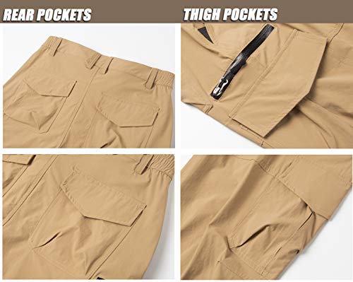 TACVASEN Men’s Capri Pants Quick Dry Hiking Camping Climbing Shorts Below Knees Dark Grey, 30 | The Storepaperoomates Retail Market - Fast Affordable Shopping