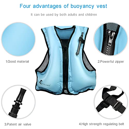 APPMOO Snorkel Vest Inflatable Floatage Jackets Snorkeling Vest for Adults, Kayaking Buoyancy Vest, Portable Buoyancy Vest, Diving Surfing Swimming Outdoor Water Sports Diving Swimming (for 80-220lbs) | The Storepaperoomates Retail Market - Fast Affordable Shopping