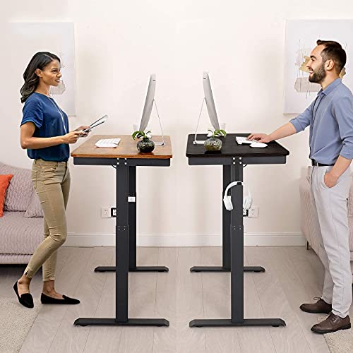 ELEFU Electric Standing Desk, 48 x 24 Inches Height Adjustable Desk with Whole Piece Desktop, Quick Assembly, Ergonomic Memory Controller, Ultra-Quiet Adjustment, Sit Stand Home Office Desk, Black | The Storepaperoomates Retail Market - Fast Affordable Shopping