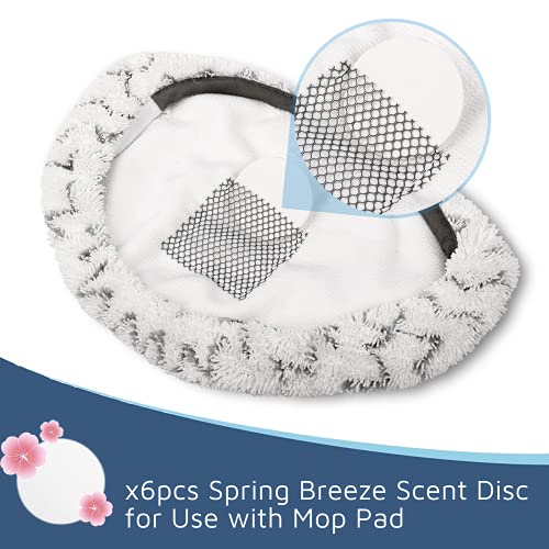 Flammi 4 Scrub+2 Soft Steam Mop Replacement Pad & 6 Scent Discs for Bissell Powerfresh Steam Mop 1940 1806 1440 1544 Series, Model 2685A 2075A 19402 19404 19408 1940A 1940Q 1940T 1940W, Part# 5938 | The Storepaperoomates Retail Market - Fast Affordable Shopping