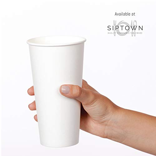 Siptown 12 oz Disposable Hot Drink Coffee Tea Paper Cups,1000 Pack, 12oz, White, Made in USA | The Storepaperoomates Retail Market - Fast Affordable Shopping