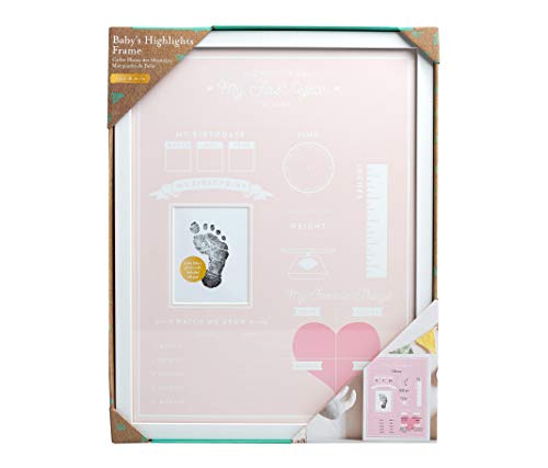 Kate & Milo All About Me Baby’s First Year Frame and Ink Pad, Baby Higblight Board, Create Baby Keepsake, Gray | The Storepaperoomates Retail Market - Fast Affordable Shopping