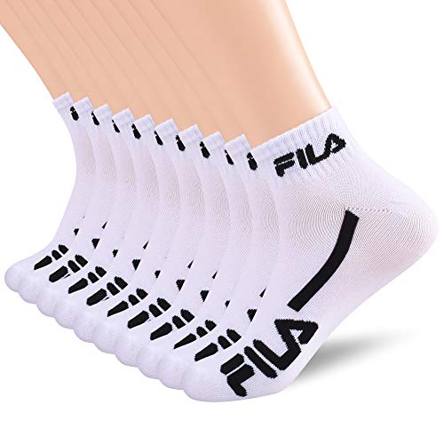 Fila mens Racing Striped Quarter Socks, White (10 Pack), One Size US | The Storepaperoomates Retail Market - Fast Affordable Shopping