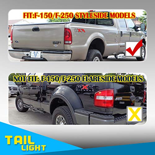 AUTOWIKI Tail Lights For 1997-2003 Ford F-150 F-250 F-350 Super Duty Tail Lights Styleside Model Pickup Black Clear Lens Rear Taillights 1 Pair | The Storepaperoomates Retail Market - Fast Affordable Shopping