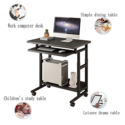Lifting Computer Desk,Bedside Mobile Sofa Table,Height Adjustable,with Keyboard Tray,Home Office Computer Laptop Workstation (Black) | The Storepaperoomates Retail Market - Fast Affordable Shopping