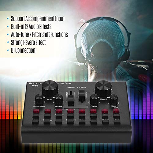 Live Sound Card for Streaming, Sound Mixer 16 Effects USB Audio Mixer for microphone, Voice Changer Device DJ Karaoke Equipment with Adjustable Volume Support BT Connection | The Storepaperoomates Retail Market - Fast Affordable Shopping