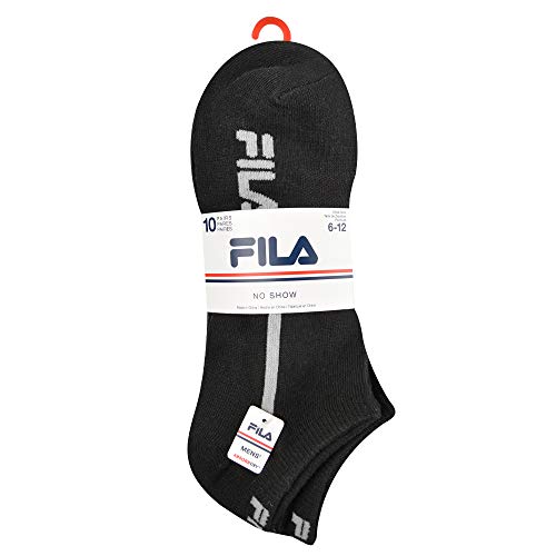Fila Men’s Racing Striped No Show Socks, Black, One Size | The Storepaperoomates Retail Market - Fast Affordable Shopping