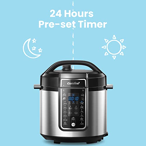 COMFEE’ 6 Quart Pressure Cooker 12-in-1, One Touch Kick-Start Multi-Functional Programmable Slow Cooker, Rice Cooker, Steamer, Sauté pan, Egg Cooker, Warmer and More | The Storepaperoomates Retail Market - Fast Affordable Shopping