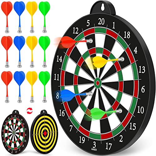 GaHoo Magnetic Dart Board, Safe Dart Game Toy for Kids, 12pcs Magnetic Darts, Excellent Indoor Game and Party Game, Double Sided Dart Board Toys Gifts for 4 5 6 7 8 9 10 -12 Years Old Boy Girl Adults | The Storepaperoomates Retail Market - Fast Affordable Shopping