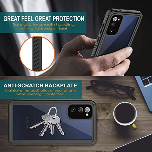 ANTSHARE for Samsung Galaxy S20 FE 5G Case Waterproof, Built in Screen Protector 360° Full Body Heavy Duty Protective Shockproof IP68 Underwater Case for Samsung Galaxy S20 FE 5G 6.5inch Black/Clear | The Storepaperoomates Retail Market - Fast Affordable Shopping