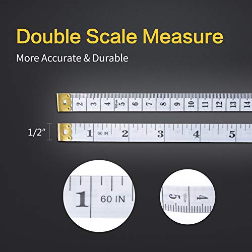 Zazolyne Soft Tape Measures 60 inches 3 Pack, Flexible Double Scale Body Sewing Tape Measuring Tailor Ruler Home Craft | The Storepaperoomates Retail Market - Fast Affordable Shopping